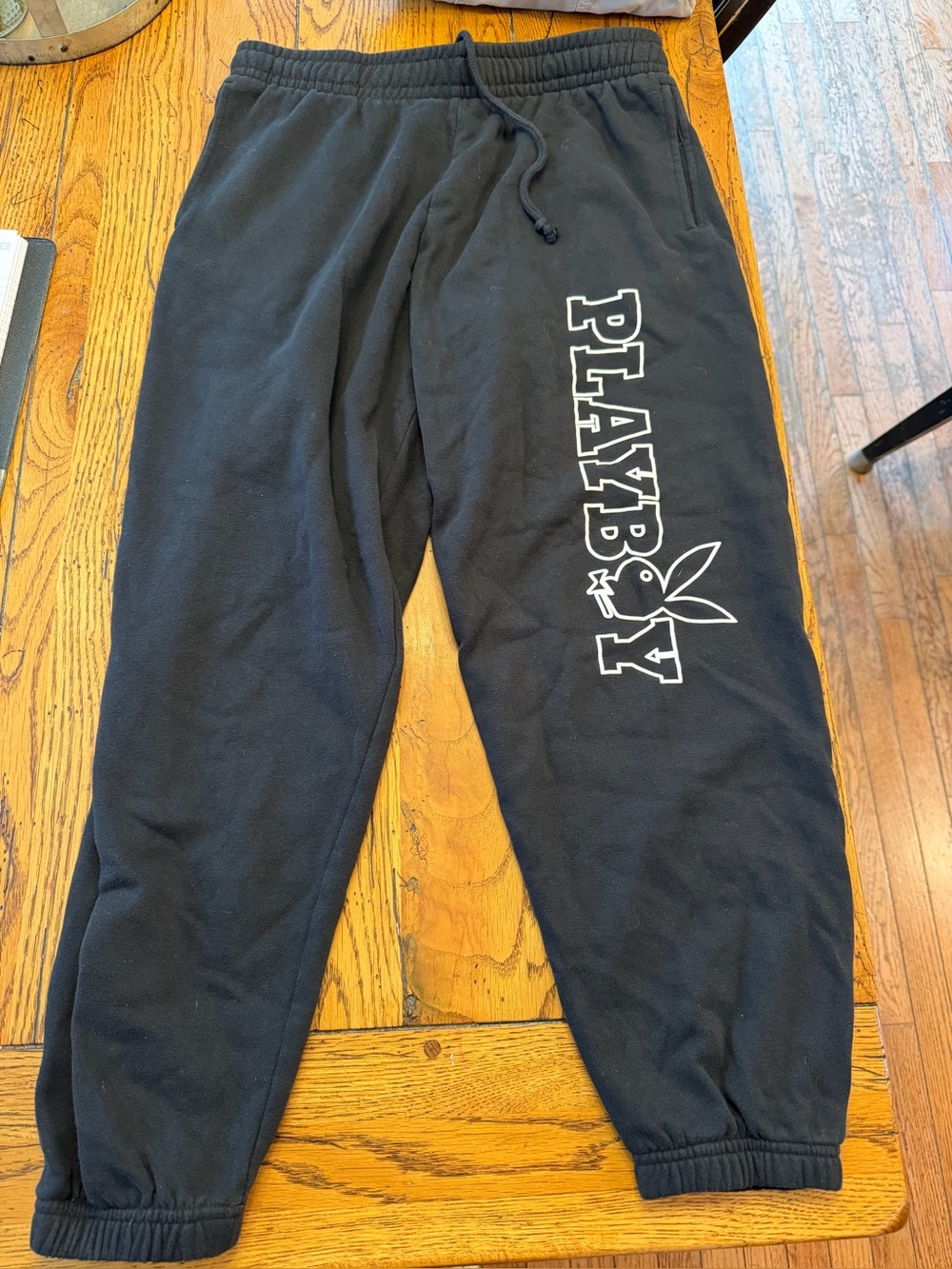 Playboy Black Logo Sweatpants Sz M